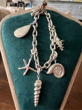 RLM Studio Clam Sterling Charm Bracelet with 4 Removable Charms